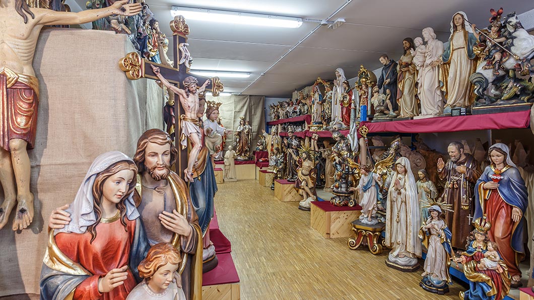 Exposición de Arte Sacro - Bergland esculturas de madera - Ortisei in Val Gardena