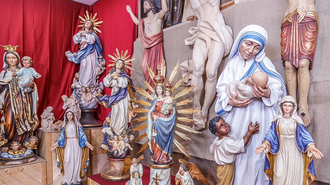 Exposición de Arte Sacro - Bergland esculturas de madera - Ortisei in Val Gardena