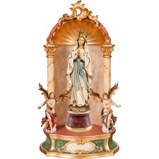 Nuestra Señora de Lourdes con corona - Altar casero barroco