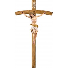 Cristo Pisa con espinas en cruz arqueada