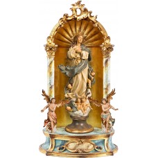 Assumption of Mary with aureole - Home altar baroque 68 cm Antique