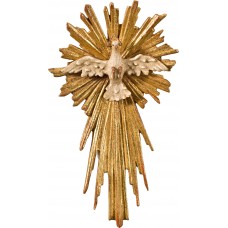 Espíritu Santo con aureola y cola 11 x 5,5 cm Antiguo