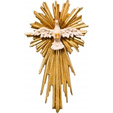 Espíritu Santo con aureola y cola 14 x 7,5 cm Color arce