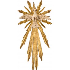 Espíritu Santo con aureola y cola 60 x 30 cm Antiguo