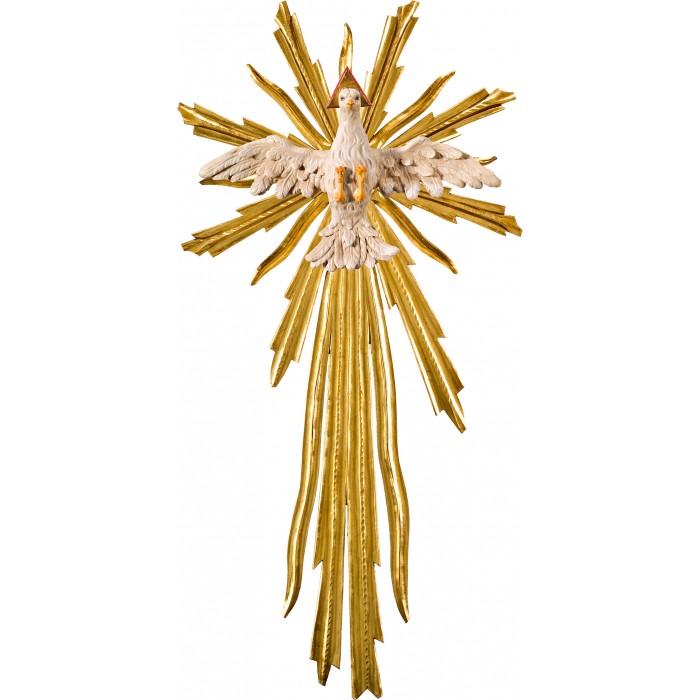 Espíritu Santo con aureola y cola 97 x 43 cm Color arce