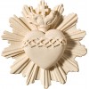 Sacred Heart of Jesus with halo ø 7,6 cm Natural maple
