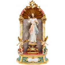 Jesús Misericordioso - Altar casero barroco 86 cm Color arce