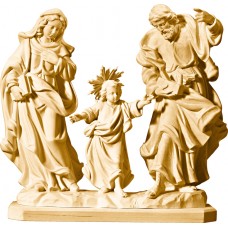 Holy Family baroque 42 cm Stained maple