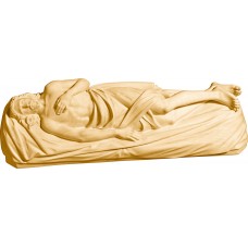 Cristo yacente para sepulcro 12 cm Patinado arce