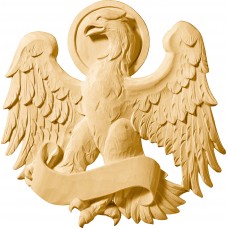 St. John Evangelist symbol (eagle) 28 x 28 cm Stained linden