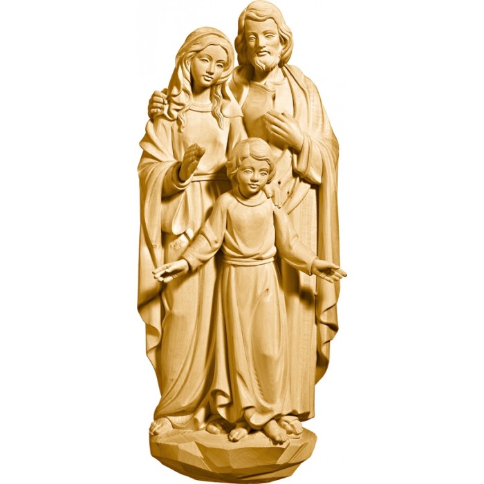 Holy Family for wall 125 cm Stained linden