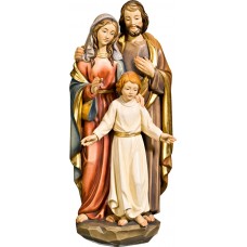 Holy Family for wall 20 cm Colored maple