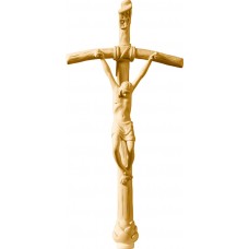 Crucifijo de Papa Juan Pablo II 5 cm Patinado arce