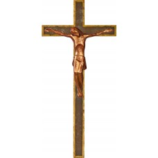 Corpus Roma on cross simple wide 19 cm [45x23cm] Full imitation gold