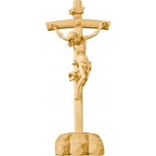 Cristo Barroco en pedestal 8 cm [18x8cm] Patinado arce