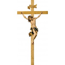 Cristo Barroco en cruz de roble