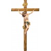 Corpus Baroque with thorns on straight cross 75 cm [170x85cm] Colored linden