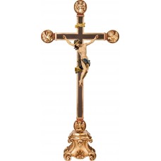 Cristo Barroco en pedestal con Evangelistas 11 cm [42x19cm] Color arce