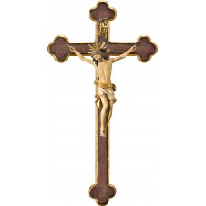 Corpus Pisa on baroque cross 24 cm [55x30cm] Real Gold antique