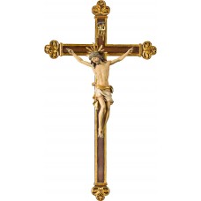 Corpus Pisa on baroque cross 22 cm [57x31cm] Real Gold antique