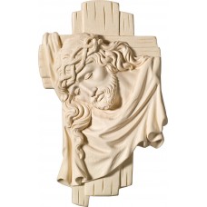 Head of Christ relief 25 x 15 cm Natural maple