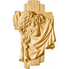 Head of Christ relief 30 x 19 cm Stained maple