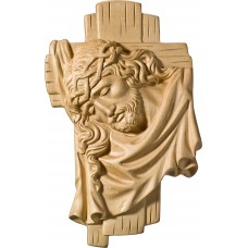 Head of Christ relief 30 x 19 cm Stained+tones maple