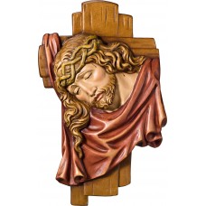 Head of Christ relief 30 x 19 cm Colored maple
