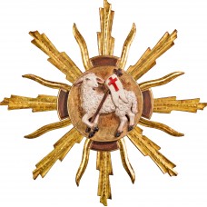 Agnus Dei with halo ø 88 cm Real Gold antique
