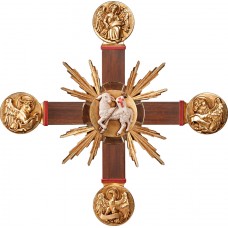 Cross with Evangelists, Easter Lamb and rays