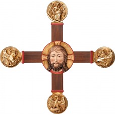 Cross with Evangelists and Head of Christ