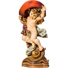 Cardinal angel on pedestal 30 cm Antique