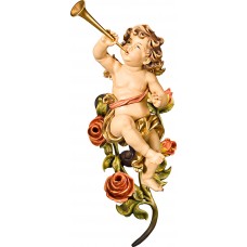 Berglandputto trumpet with roses 25 cm / 34 cm Colored maple