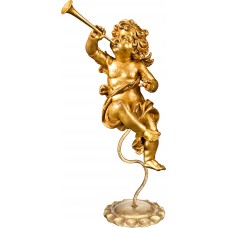 Berglandputto Trumpet on stand 15 cm / 20 cm Full imitation gold