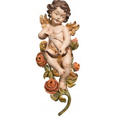 Berglandputto Cupid with roses 25 cm / 34 cm Real Gold antique