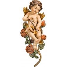 Berglandputto Cupid with roses 20 cm / 27 cm Antique