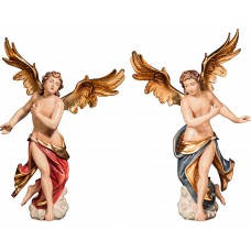 Neapolitan angelpair for the wall 12 cm Colored maple