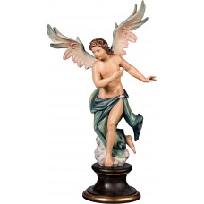 Neapolitan angel on base right 25 cm Colored maple (without gold)