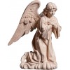 Angel kneeling left 20 cm Natural maple