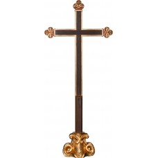Cross baroque on pedestal