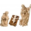 Holy Family with Jesus Child in simple cradle (without base) 75 cm Serie Natural linden
