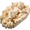 Jesus Child in carved cradle 12 cm Serie Natural maple
