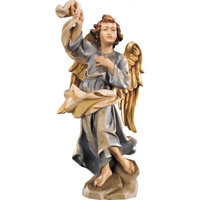 Annunciation Angel right 18 cm Serie Colored maple