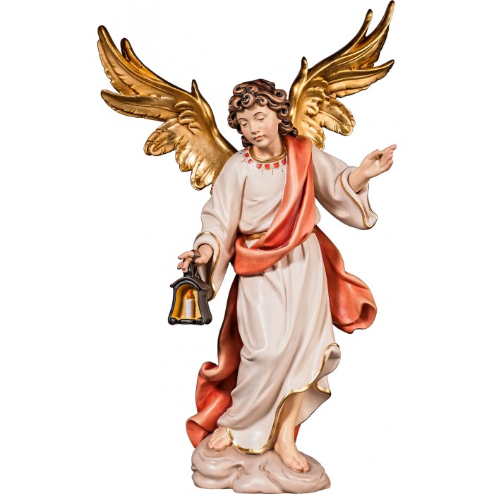 Angel with lantern 32 cm Serie Colored maple