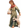 Herdswoman with lamb and duck 18 cm Serie Colored maple