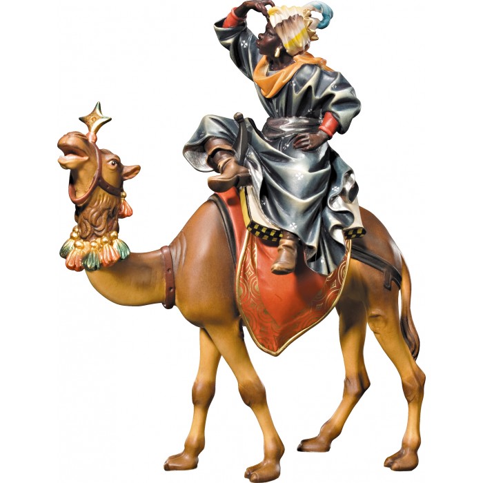 Rey Mago en camello (sin base) 27 cm Serie Color arce