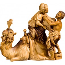 Camello con camelleros 18 cm Serie Patinado+tonos arce