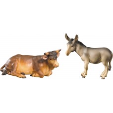 Buey y burro 40 cm Serie Color arce