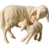 Grupo de ovejas de pie (sin base) 27 cm Serie [9x11,5cm] Natural arce