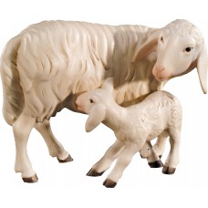 Grupo de ovejas de pie (sin base) 12 cm Serie [4,5x5,7cm] Color arce